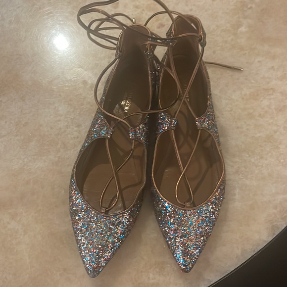 Aquazurra size 8.5 Christy sparkly flats - Picture 5 of 6